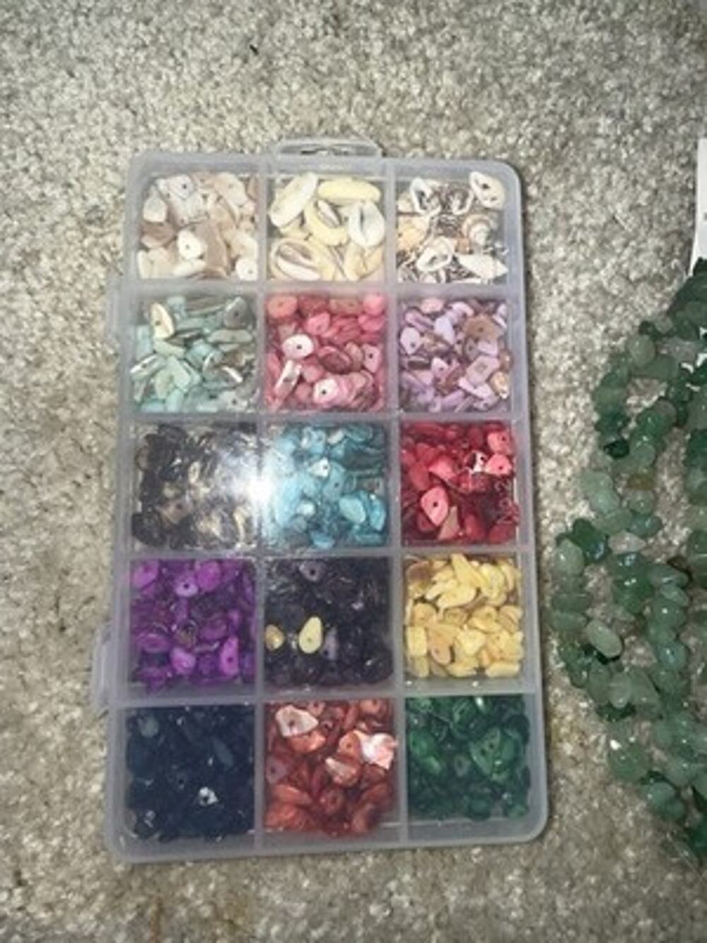Bracelet Making Kit Supplies- moon and bead charms and lot of beads